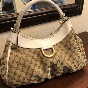 100% authentic White/beige Gucci handbag